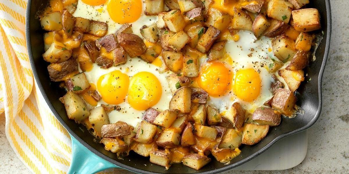 potatoes cheddar cheese eggs