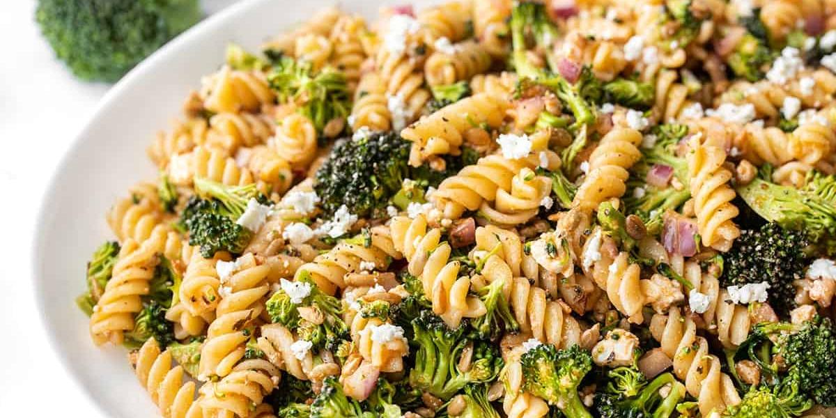 pasta broccoli homemade vinaigrette 