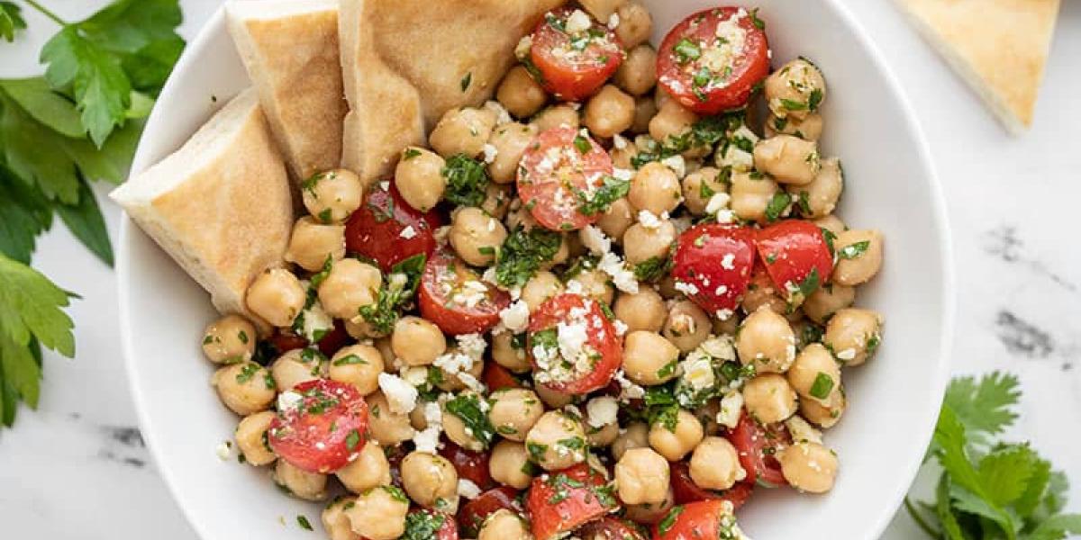 parsley cilantro chickpeas tomato