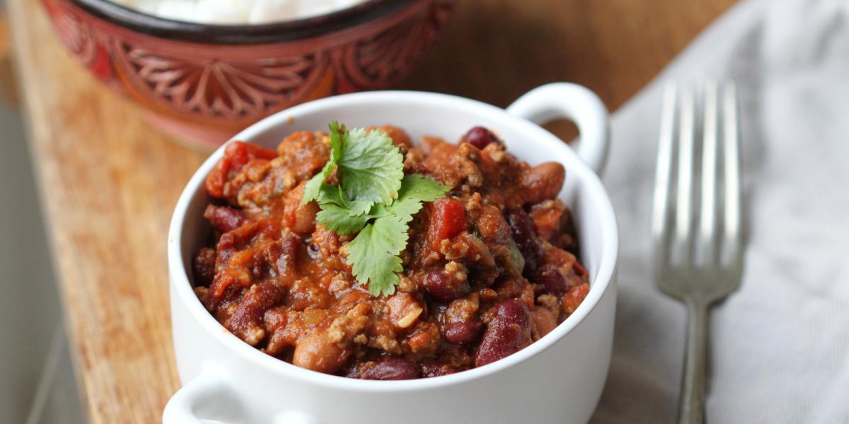 ground beef onion bell peppers pinto beans kidney beans