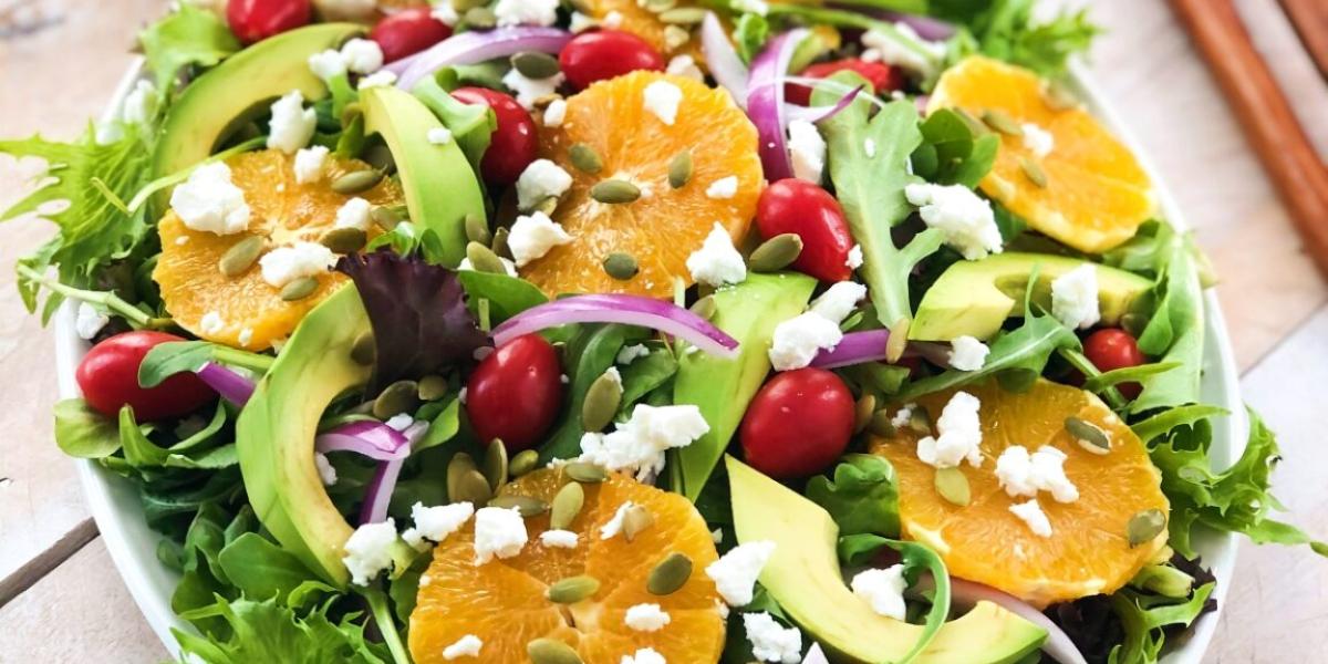 Mixed Green Salad with Orange-Maple Syrup Vinaigrette