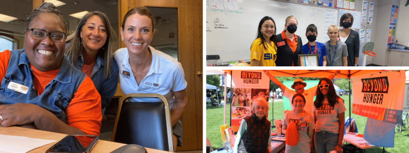 set of photos featuring Beyond Hunger people and advocates