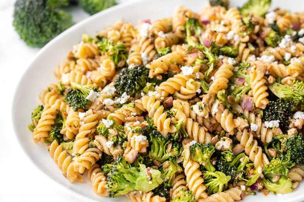 pasta broccoli homemade vinaigrette 