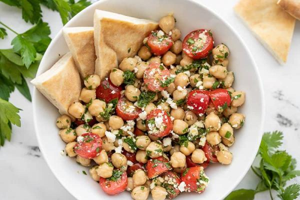 parsley cilantro chickpeas tomato