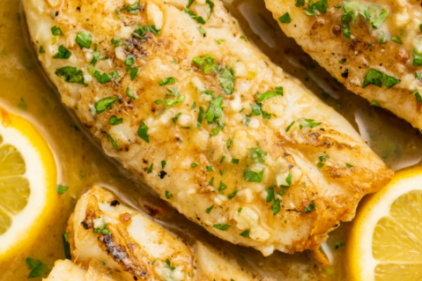 Cod Fillet with Butter and Garlic