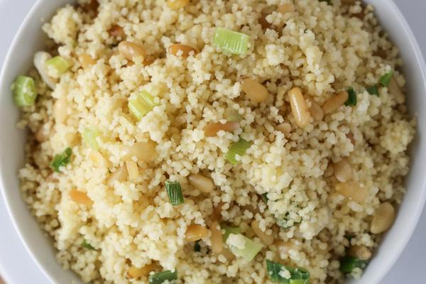 couscous pine nuts parsley onion