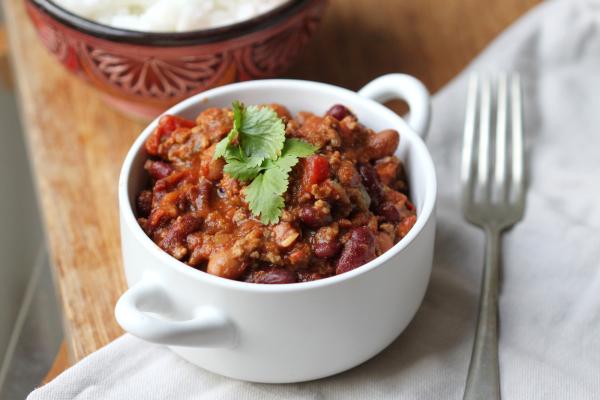 ground beef onion bell peppers pinto beans kidney beans