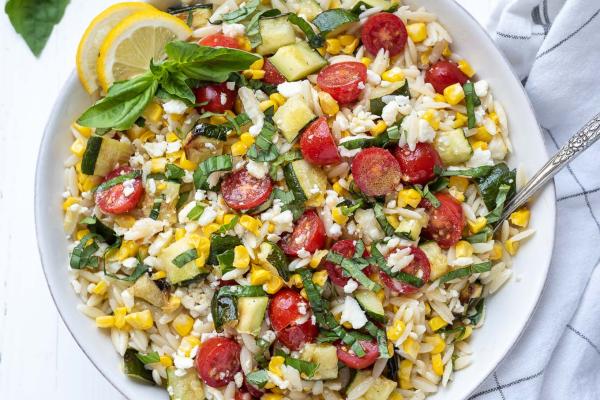 Orzo pasta salad