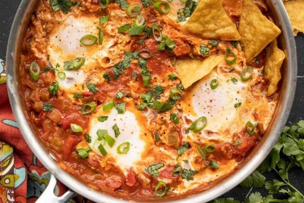 Salsa Poached Eggs