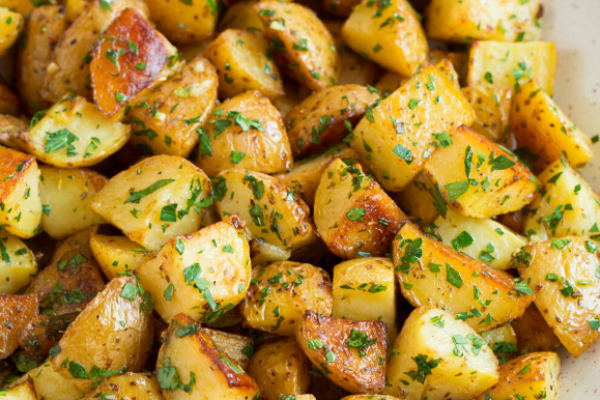 Crispy Lemon-Herb Roasted Potatoes